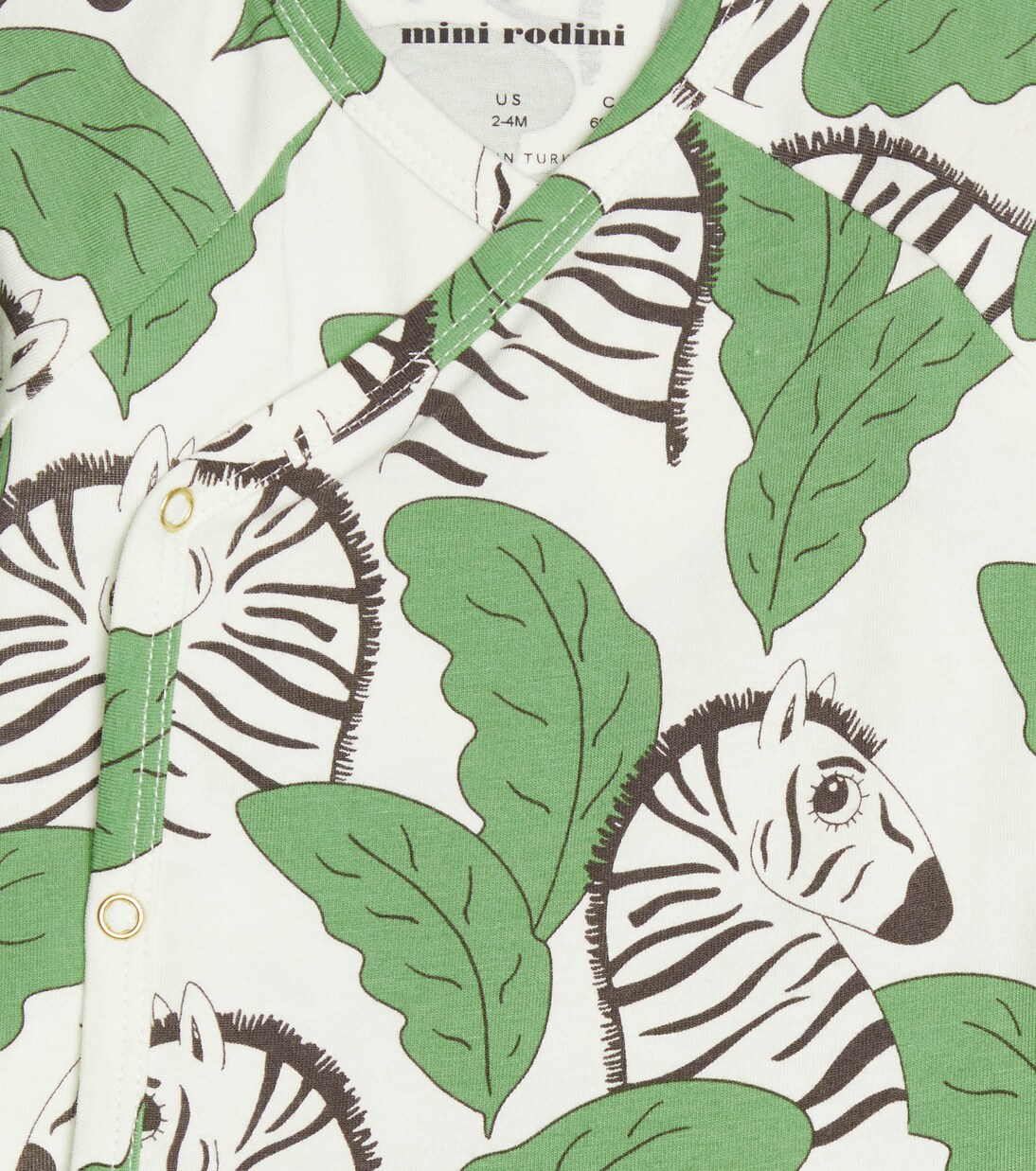 Baby Zebras printed jersey bodysuit | Mini Rodini