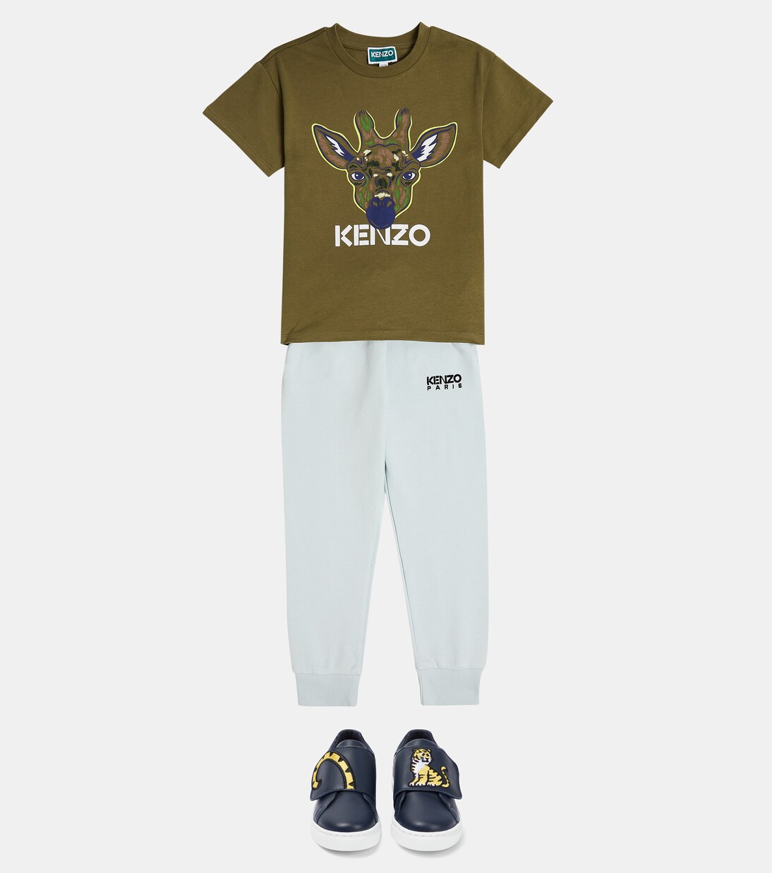 Logo cotton jersey sweatpants | Kenzo Kids