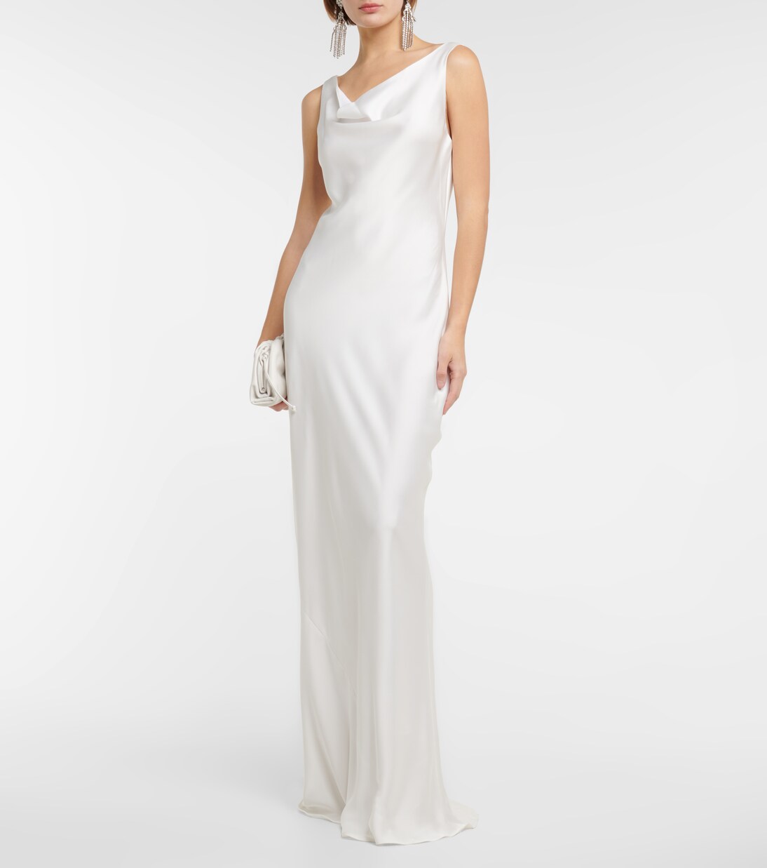 Robe longue Maria en satin | Norma Kamali