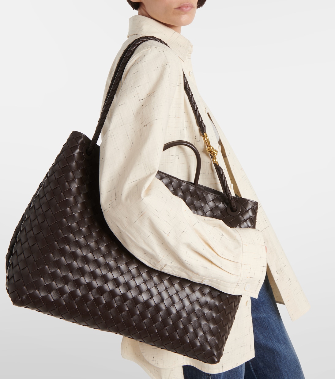 Sac Andiamo Large en cuir | Bottega Veneta