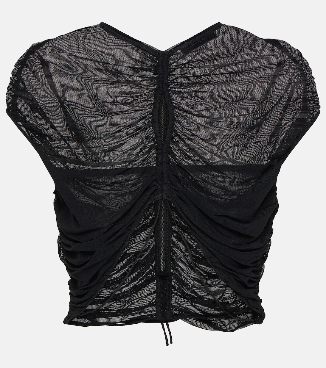 Cropped-Top aus Mesh | Mugler
