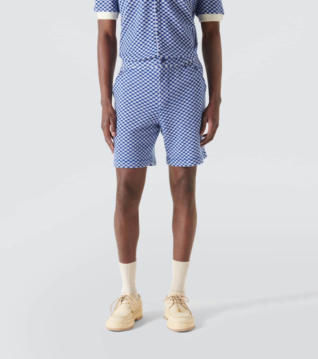 Bermuda-Shorts aus Kaschmir mit Lapislazuli | God's True Cashmere