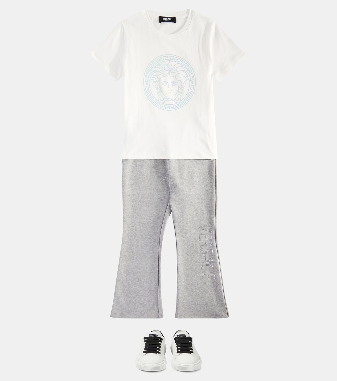 Pantalon de survêtement en coton à logo | Versace Kids