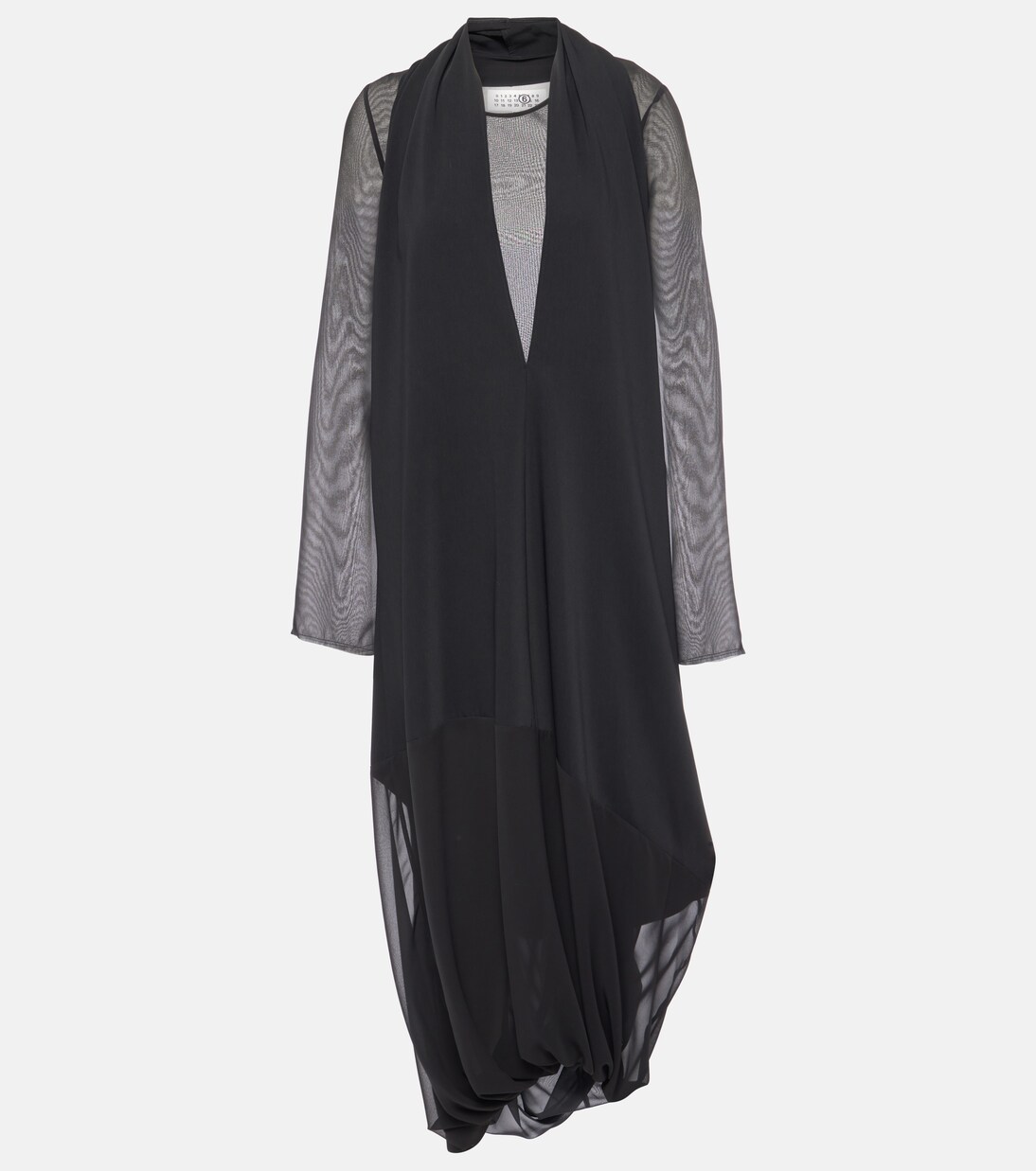 Vestido midi drapeado | MM6 Maison Margiela