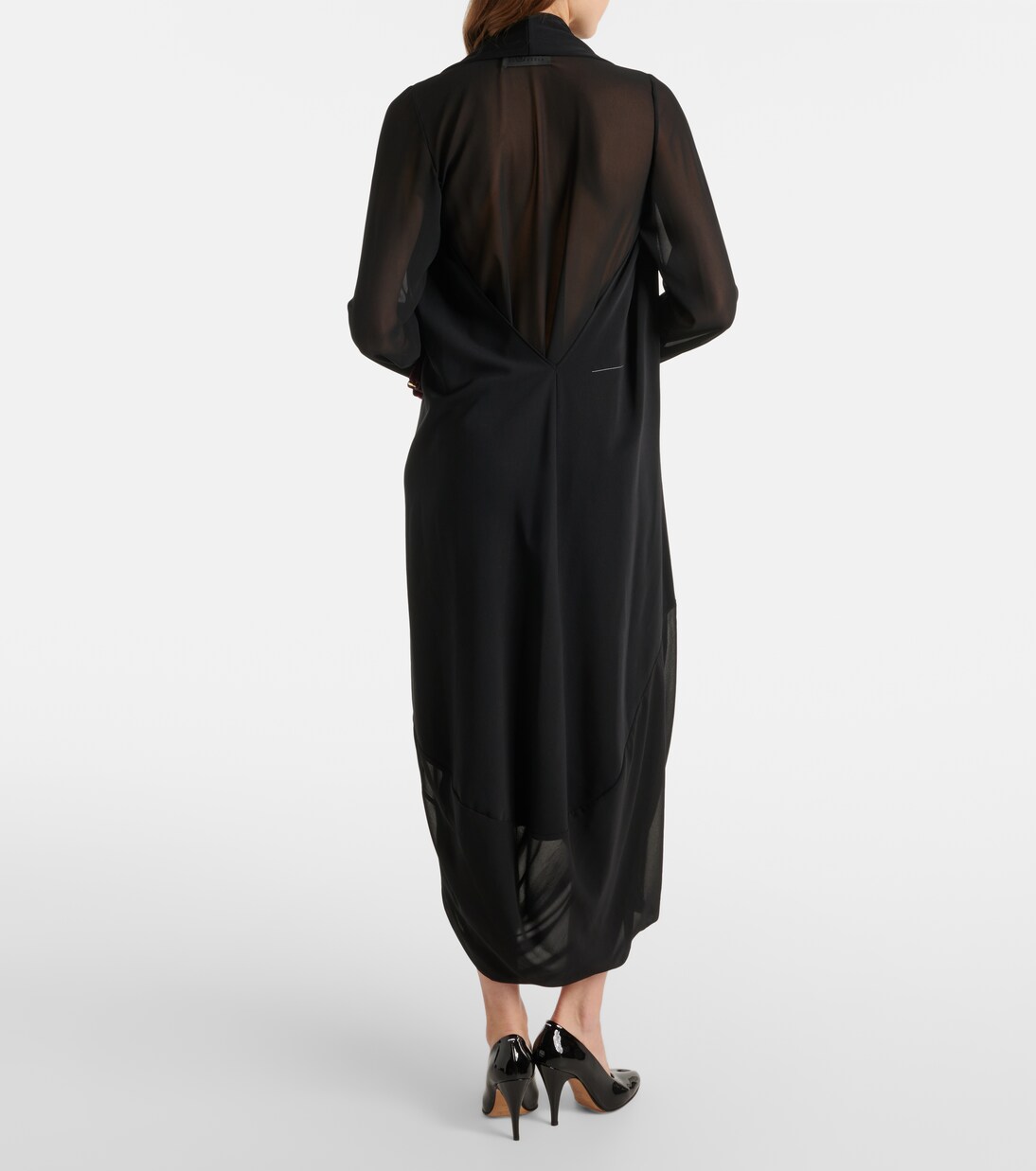 Vestido midi drapeado | MM6 Maison Margiela