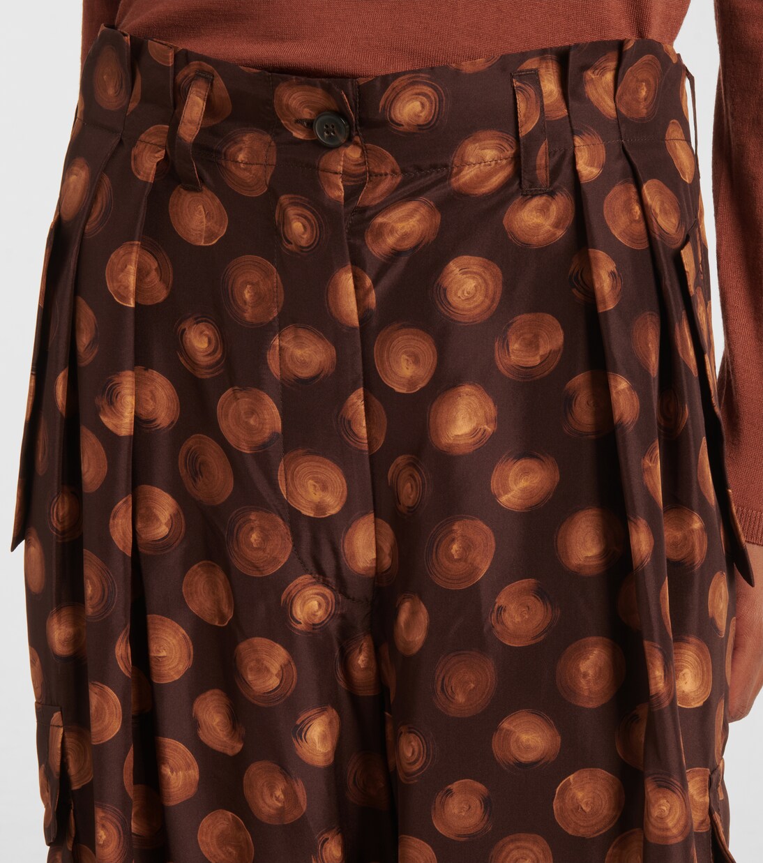 Bedruckte Cargohose aus Seide | Dries Van Noten