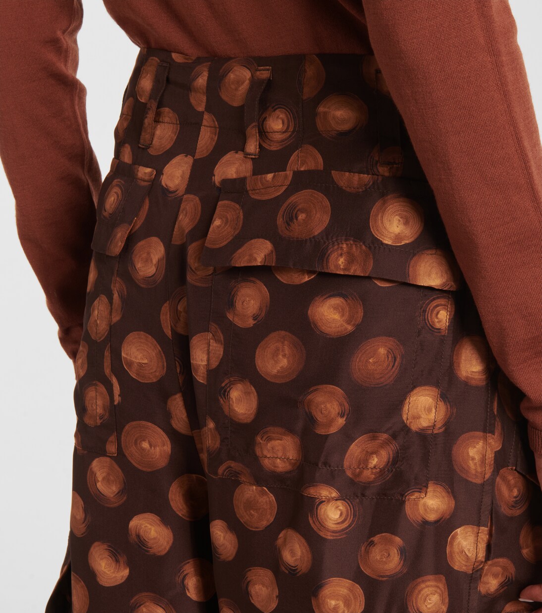 Bedruckte Cargohose aus Seide | Dries Van Noten