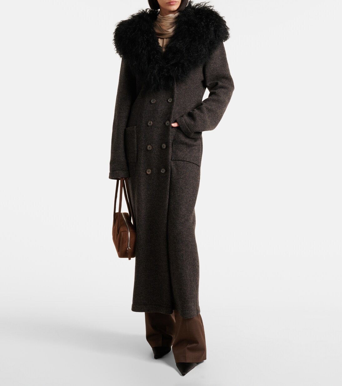 Abrigo de cachemir con borrego | Magda Butrym