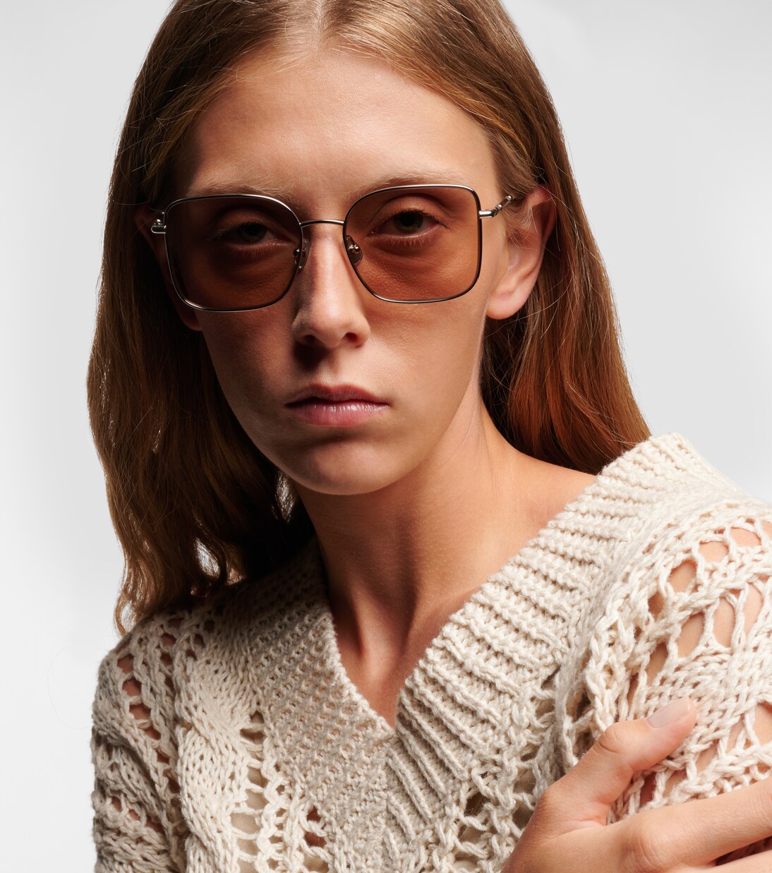 Timeless Reflections square sunglasses | Brunello Cucinelli