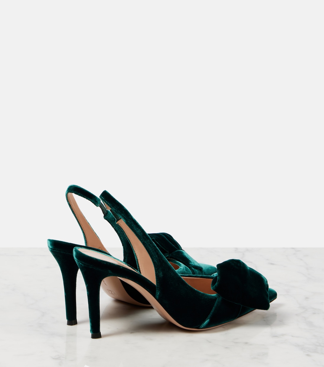 Escarpins slingback 85 en velours | Gianvito Rossi