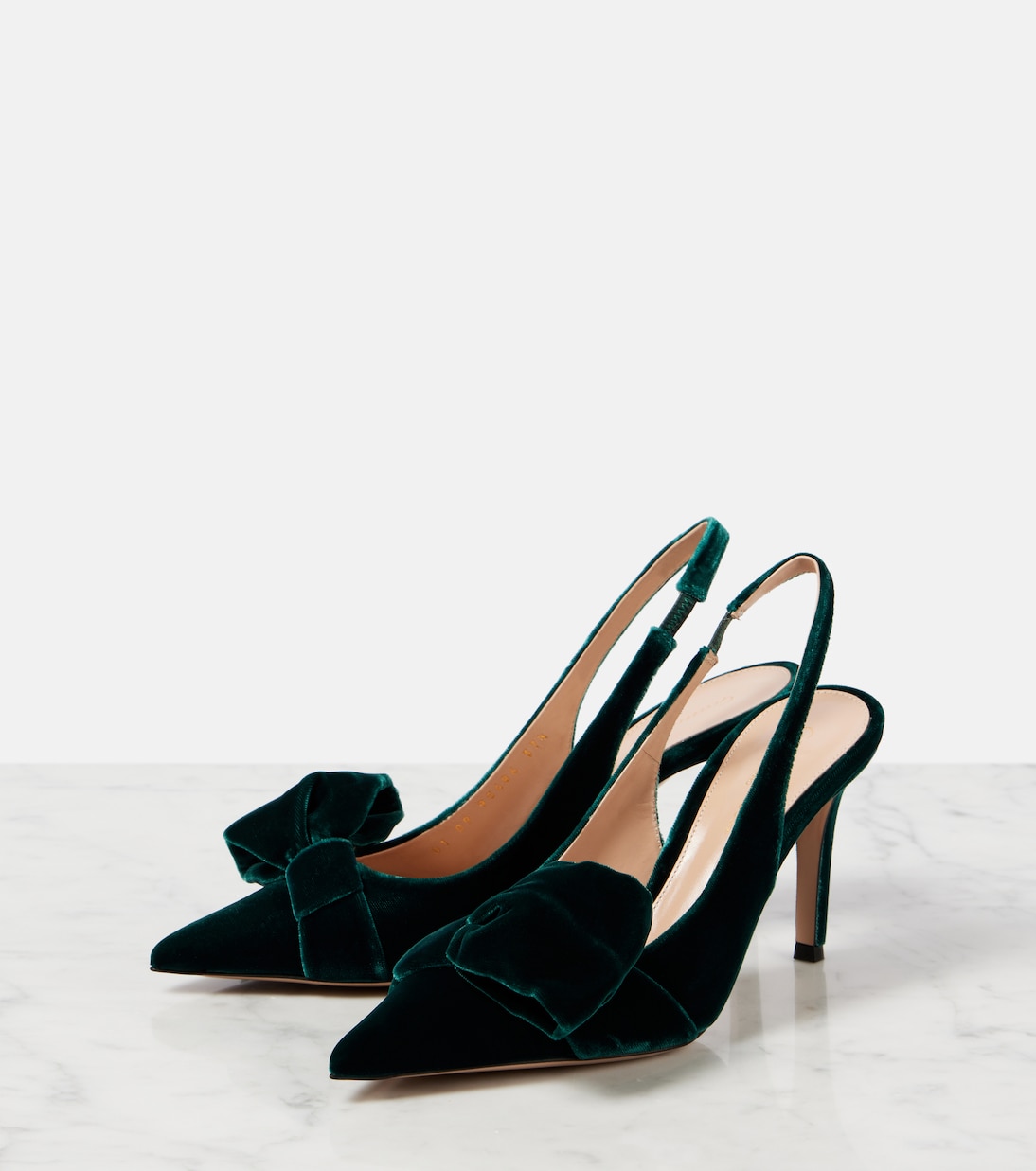 Escarpins slingback 85 en velours | Gianvito Rossi
