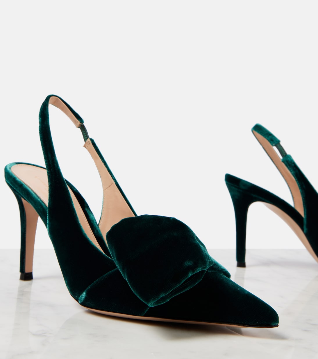 Escarpins slingback 85 en velours | Gianvito Rossi