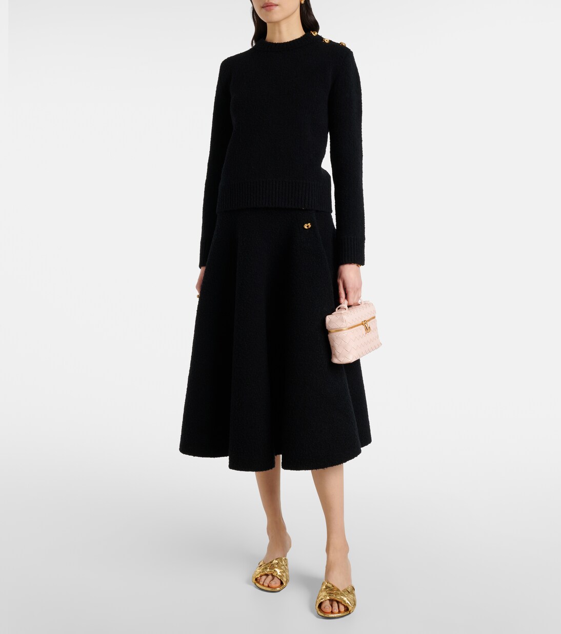 Jupe midi en laine | Bottega Veneta