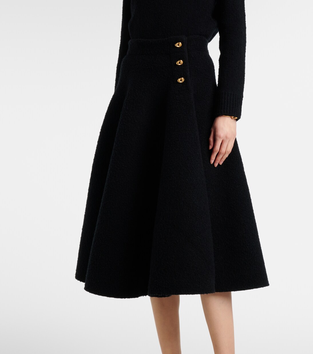 Jupe midi en laine | Bottega Veneta