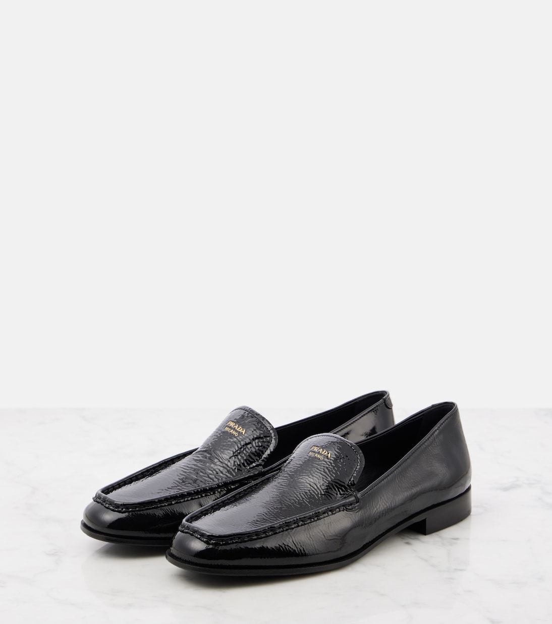 Slip-Ons aus Lackleder | Prada