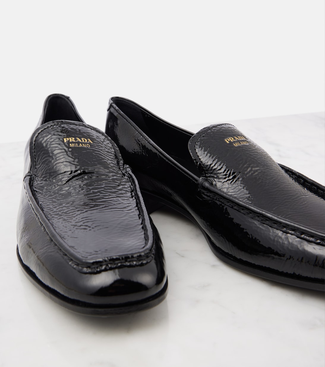 Slip-Ons aus Lackleder | Prada