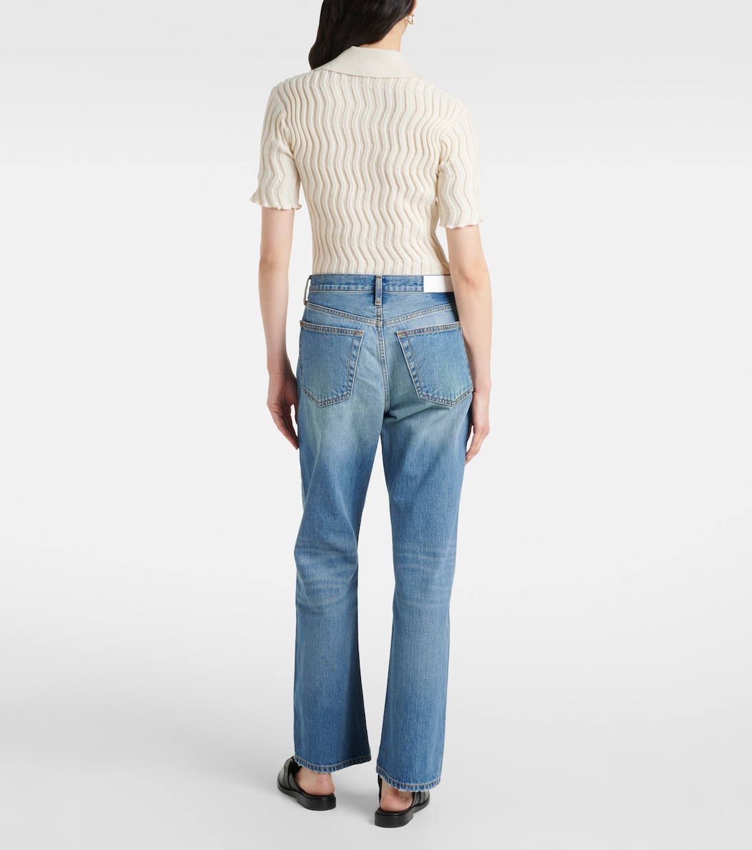 Jeans rectos The Standard de tiro medio | Re/Done