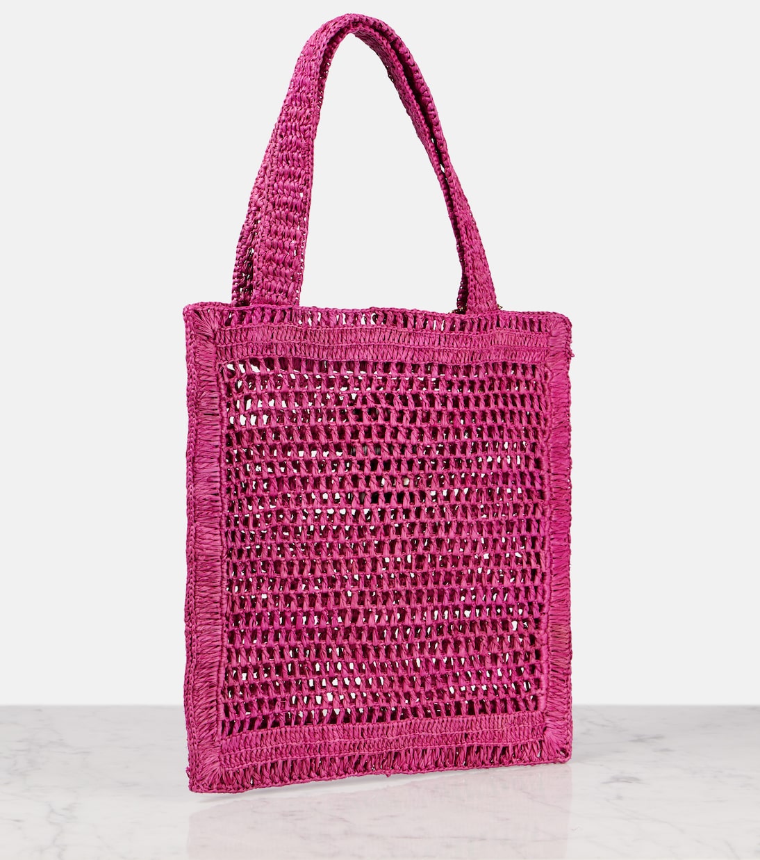 Summer Banana raffia-effect tote bag | Chloé