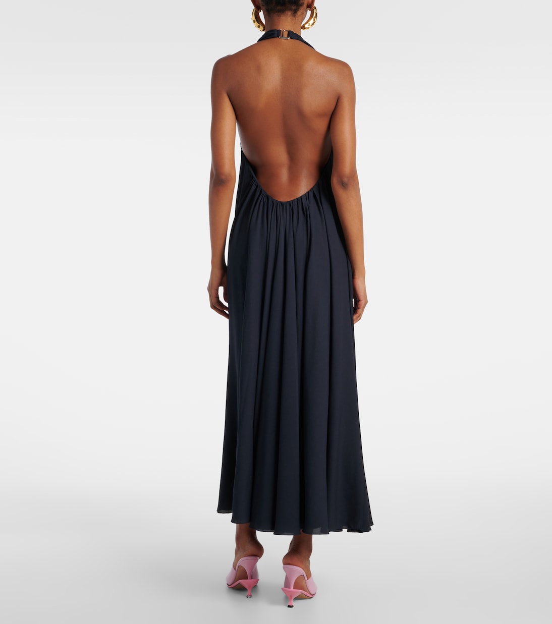 Norma draped open-back crêpe maxi dress | Jacquemus