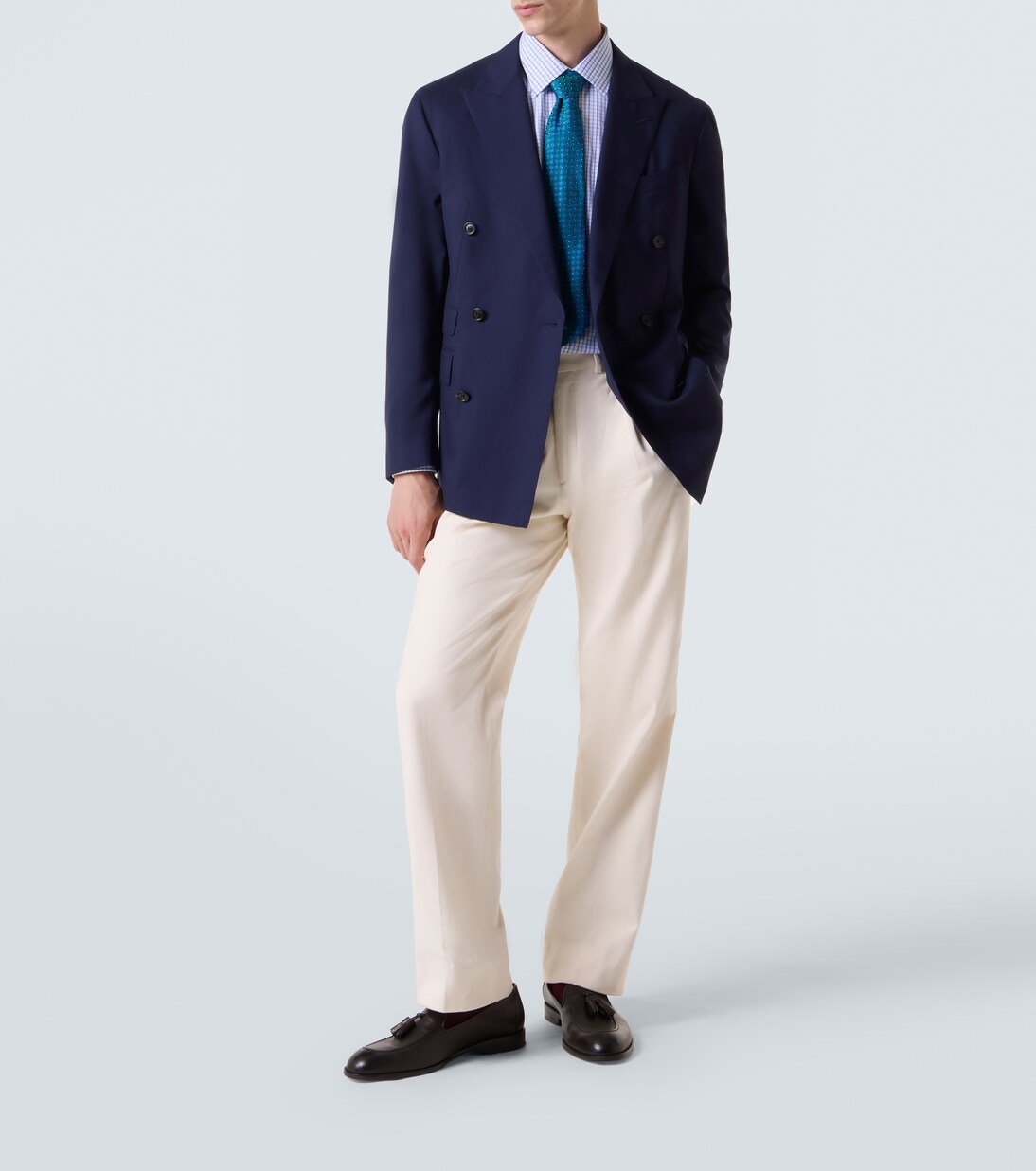 Checked cotton poplin shirt | Charvet