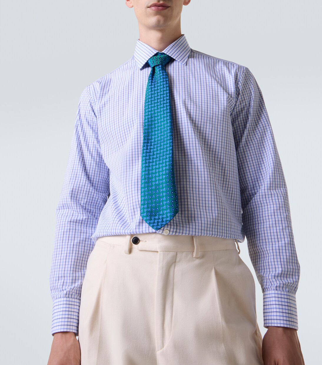 Checked cotton poplin shirt | Charvet