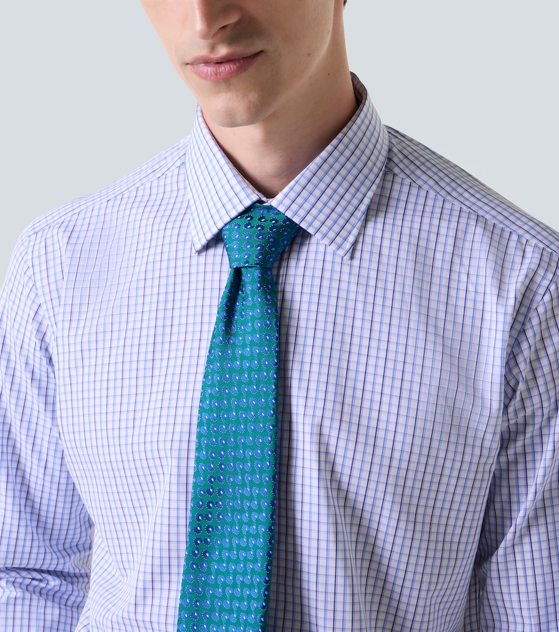 Checked cotton poplin shirt | Charvet