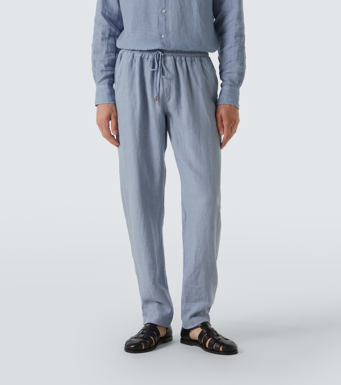 Linen straight pants | Thom Sweeney