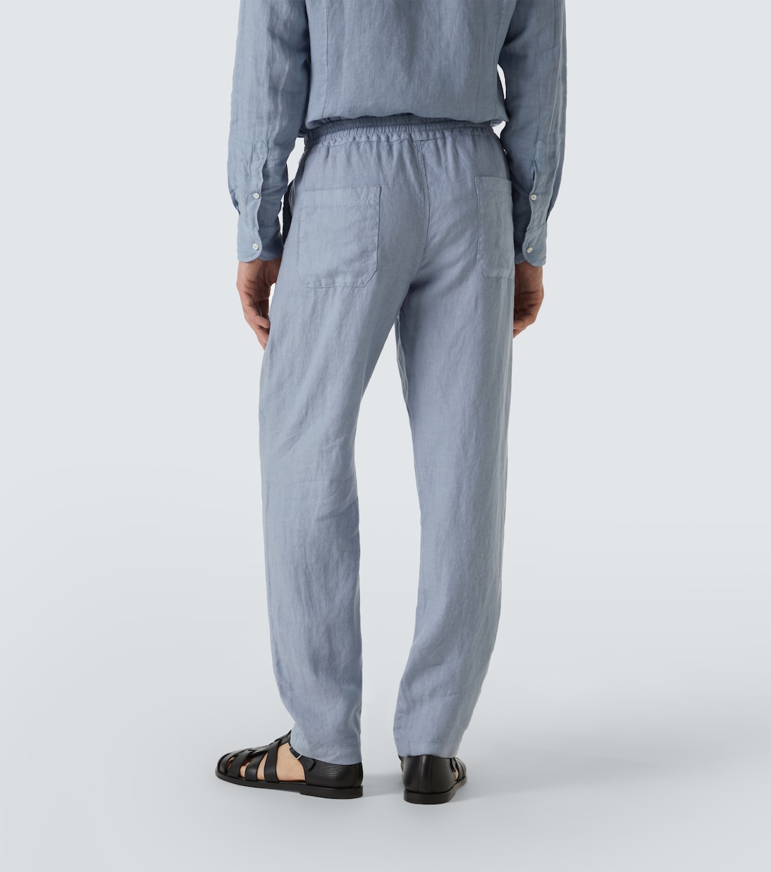 Linen straight pants | Thom Sweeney