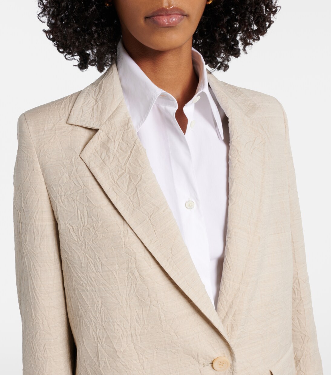 Blazer de lana de botonadura simple | Max Mara