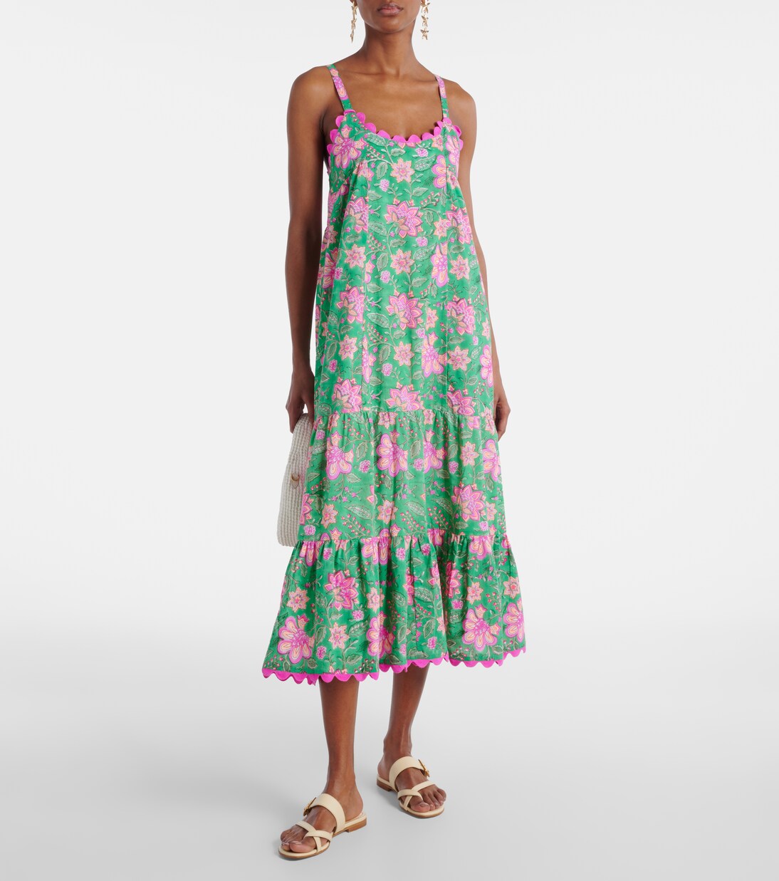 Robe longue en coton imprimé | Juliet Dunn