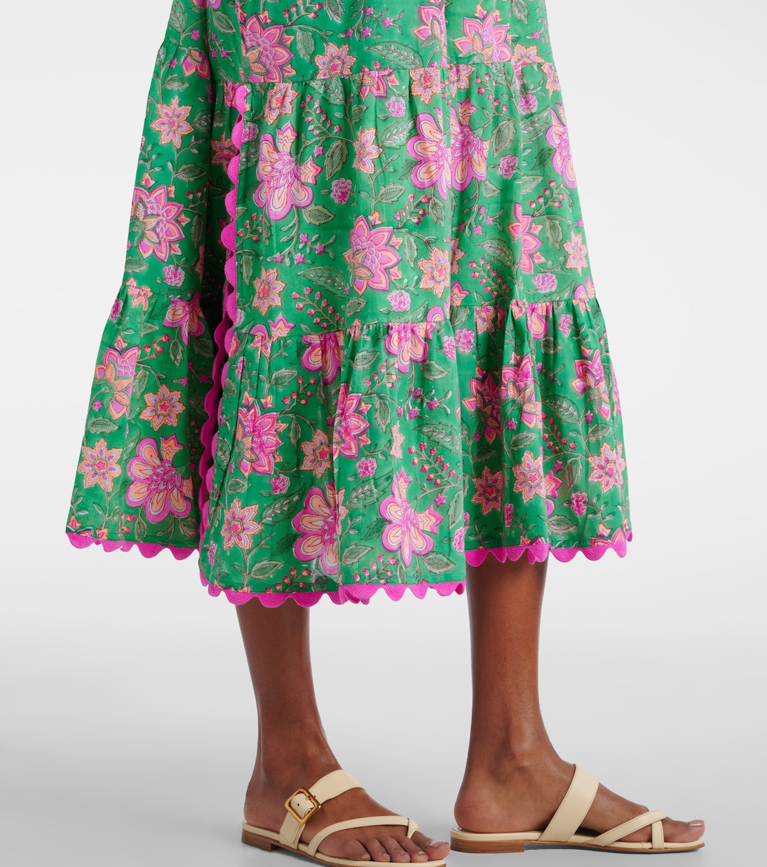 Robe longue en coton imprimé | Juliet Dunn