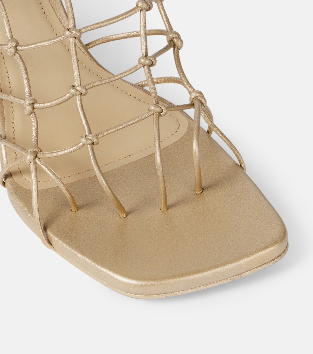 Web Cantilever woven leather wedges | Rick Owens