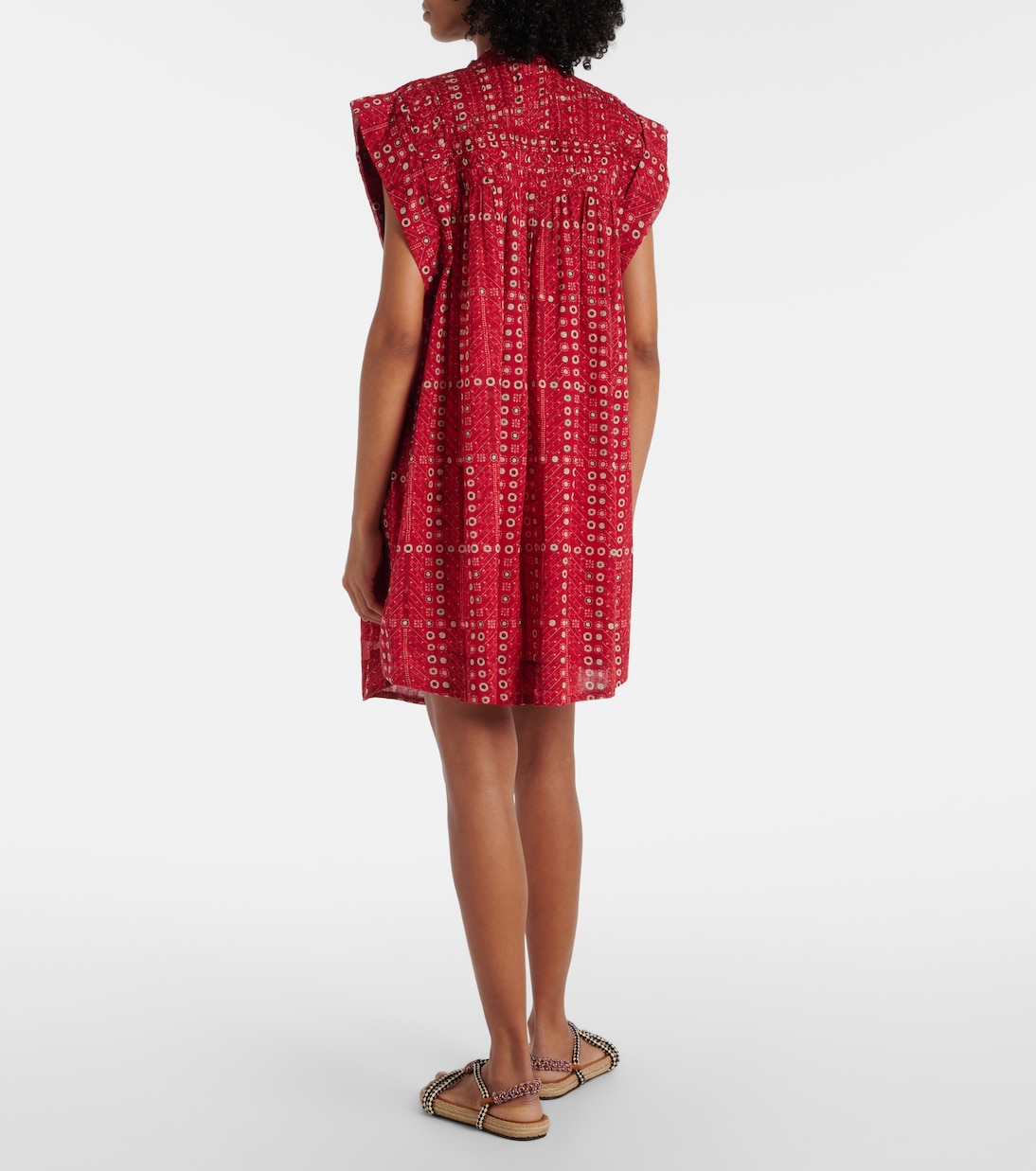 Vestido corto Leazali de algodón estampado | Marant Etoile