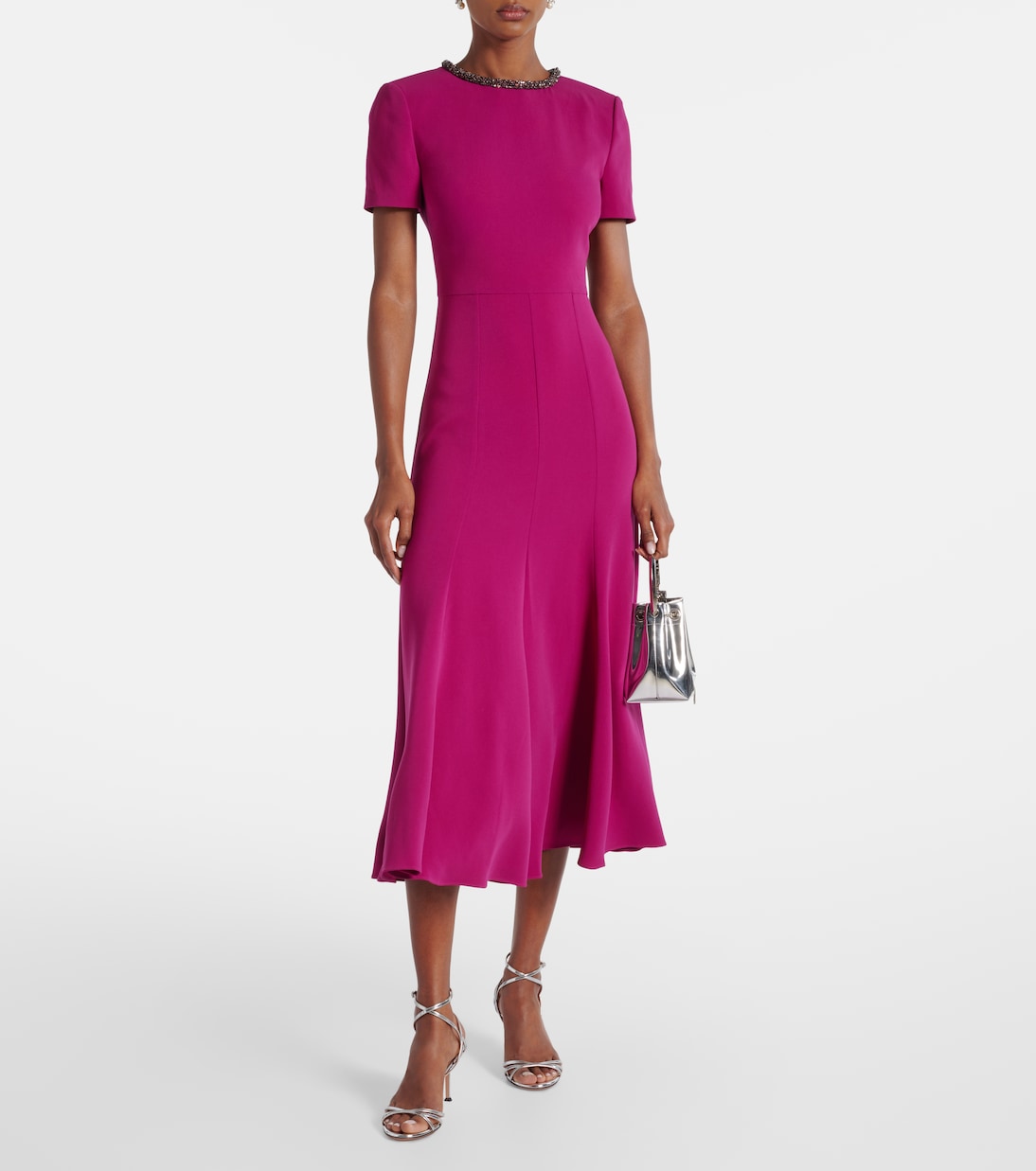 Verziertes Midikleid aus Cady | Roland Mouret