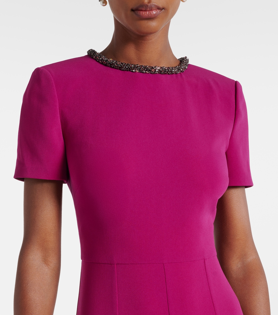 Verziertes Midikleid aus Cady | Roland Mouret