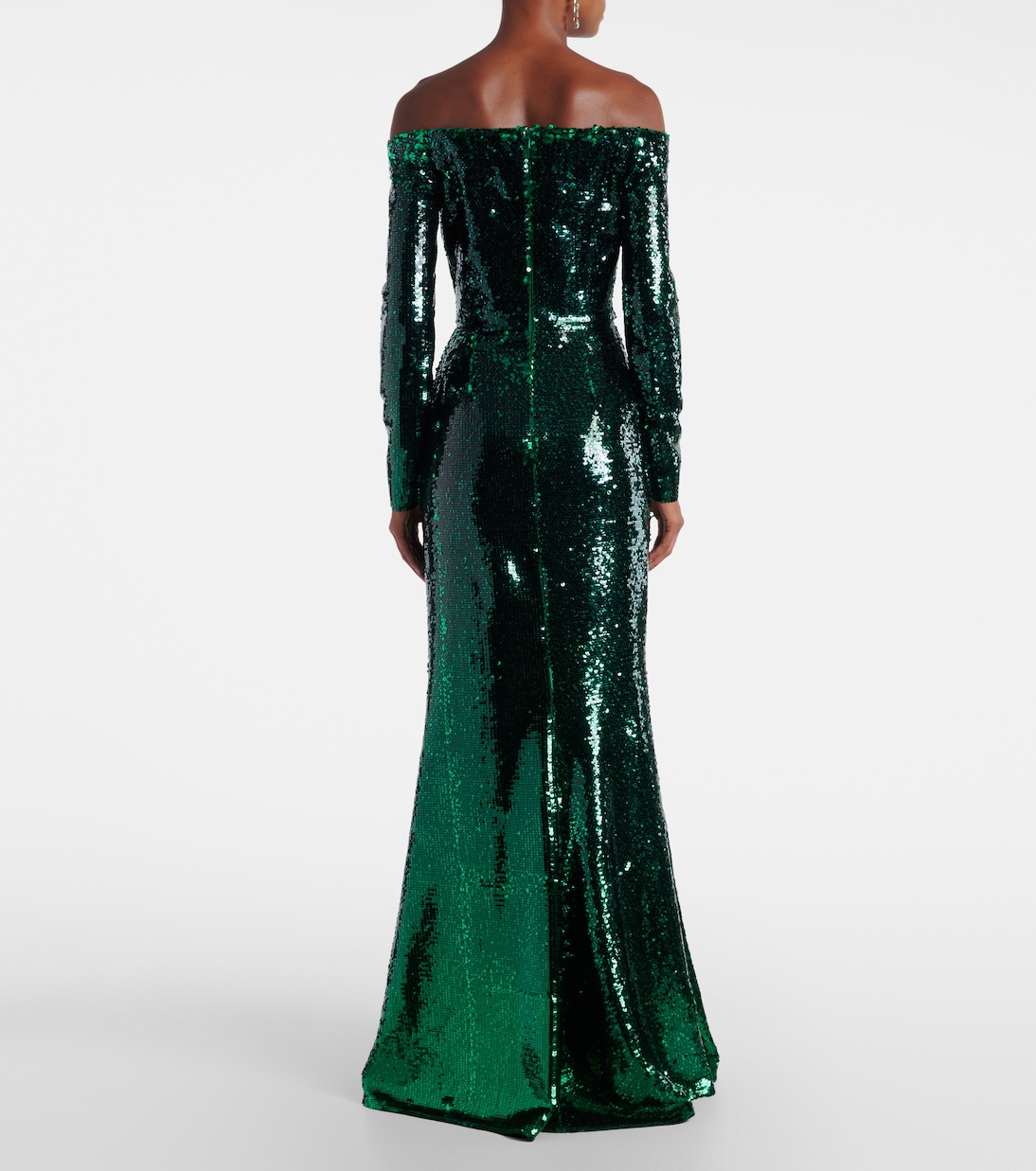 Sequined off-shoulder gown | Elie Saab