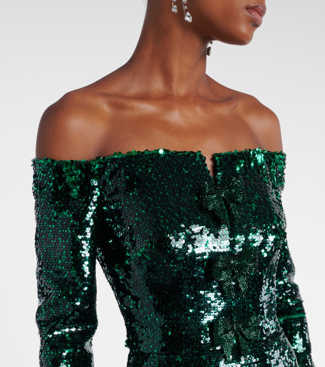 Sequined off-shoulder gown | Elie Saab