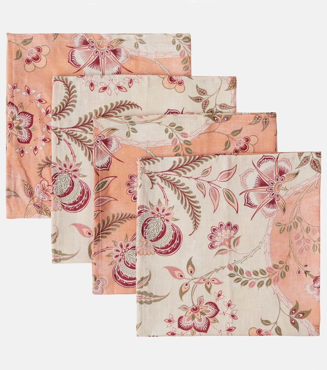Asli set of 4 floral linen napkins | Cabana