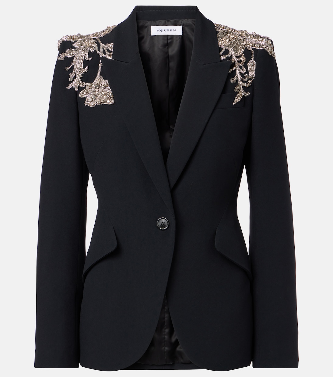 Embellished crepe blazer | McQueen