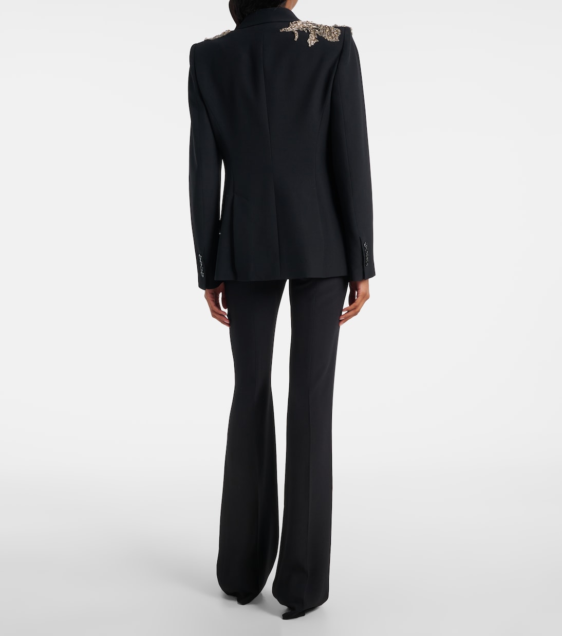 Embellished crepe blazer | McQueen