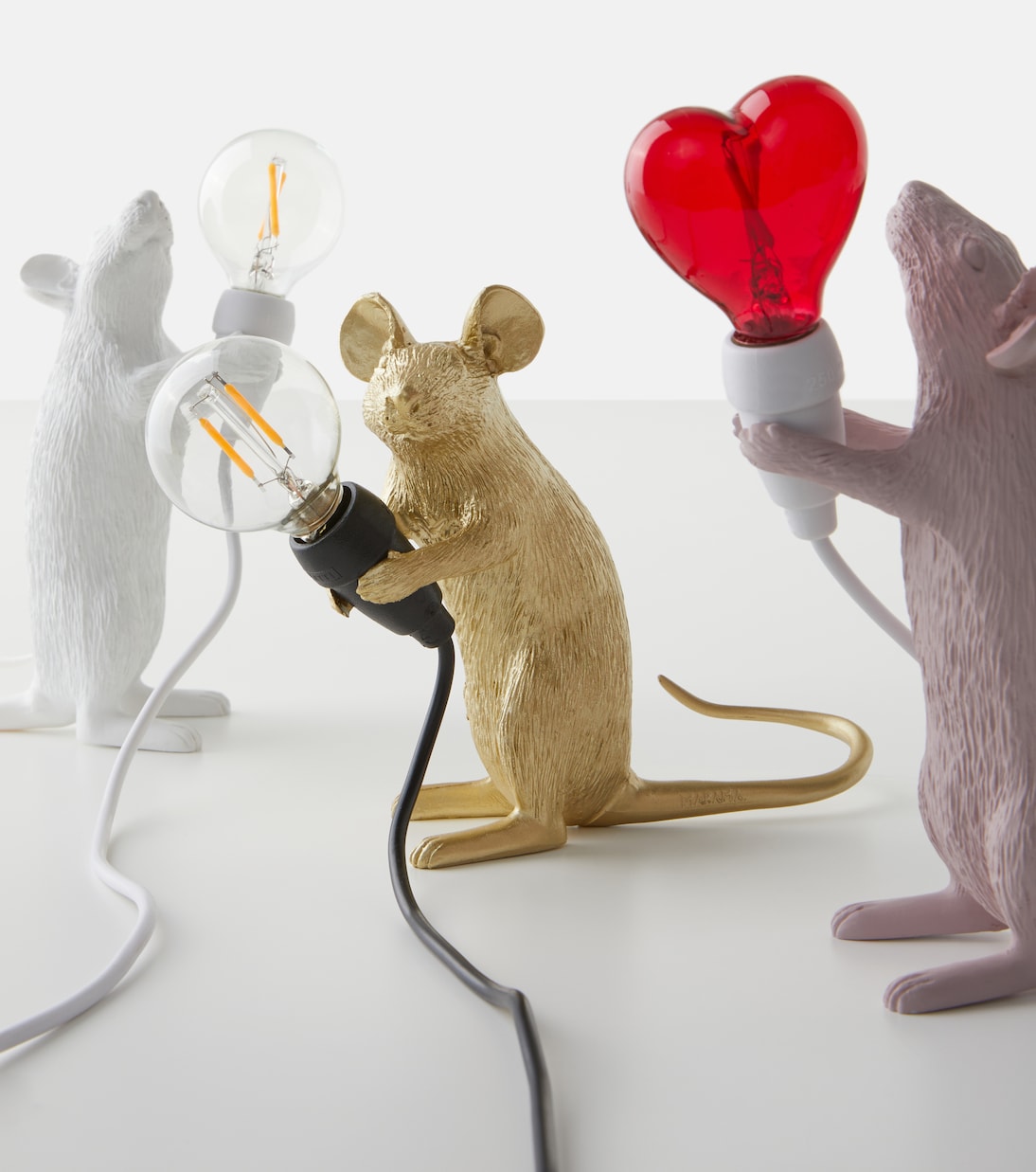 Lampe d’appoint Mouse par Marcantonio Raimondi Malerba, prises EU et USB | Seletti