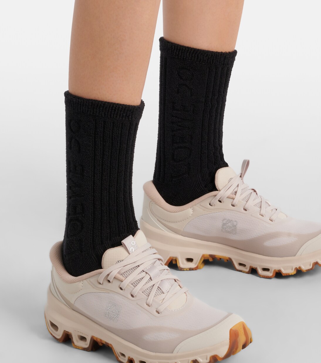 x On calcetines de rizo de algodón en jacquard | Loewe