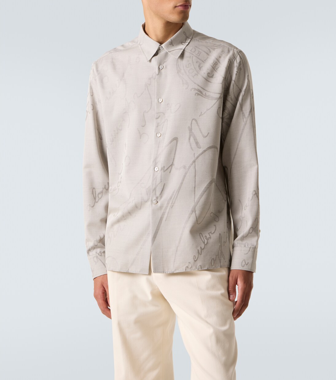 Printed cotton, wool, and silk shirt | Berluti