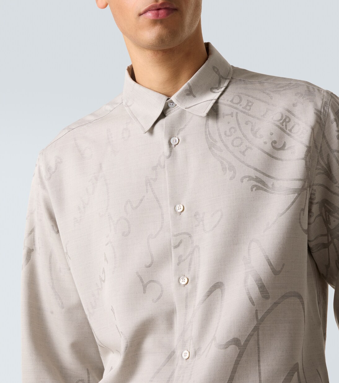 Printed cotton, wool, and silk shirt | Berluti