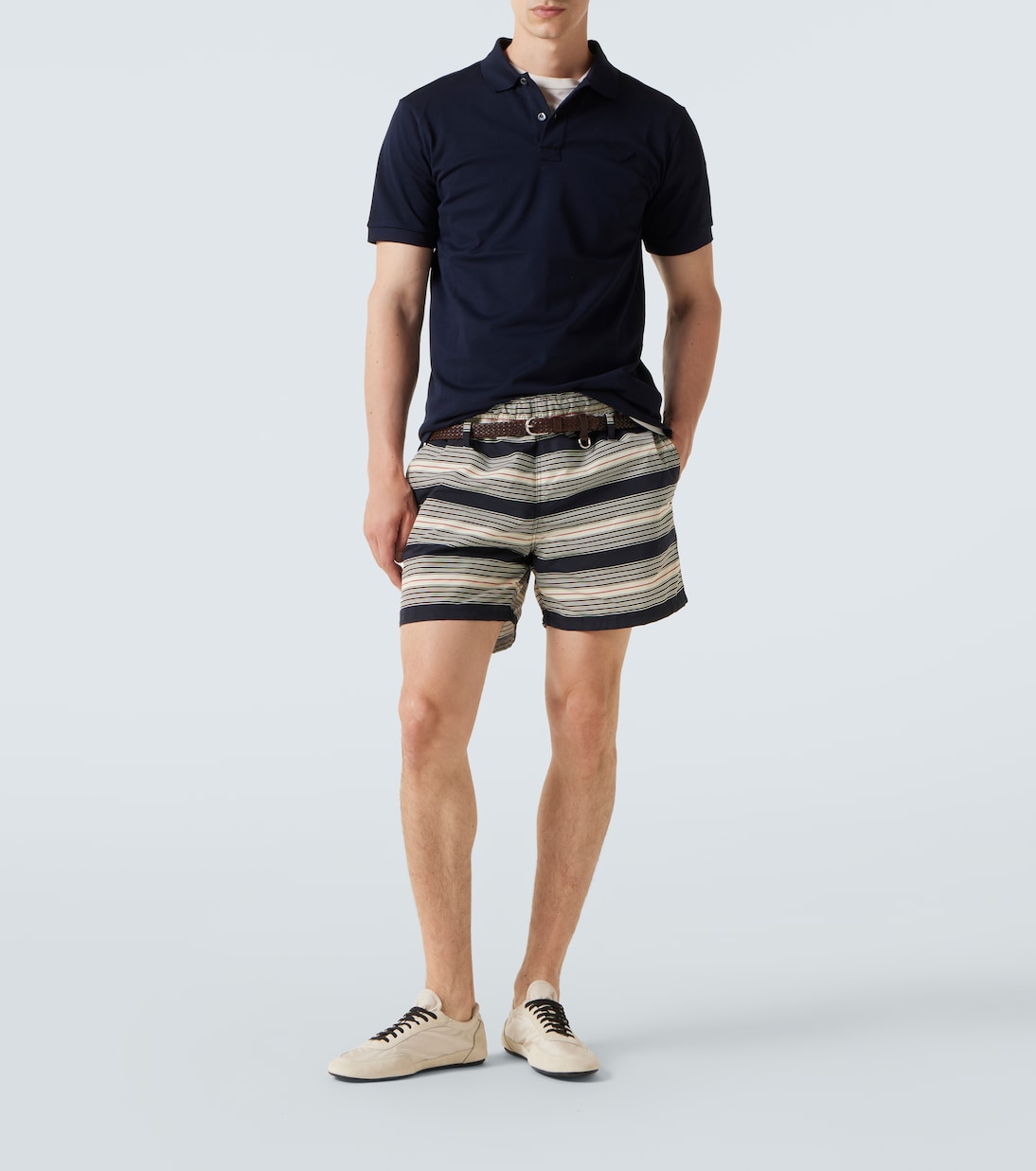 Collapse Re-Nylon and suede sneakers | Prada