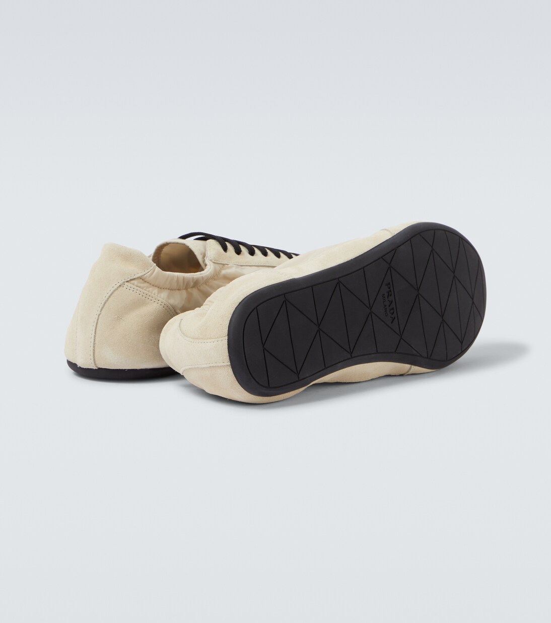 Collapse Re-Nylon and suede sneakers | Prada