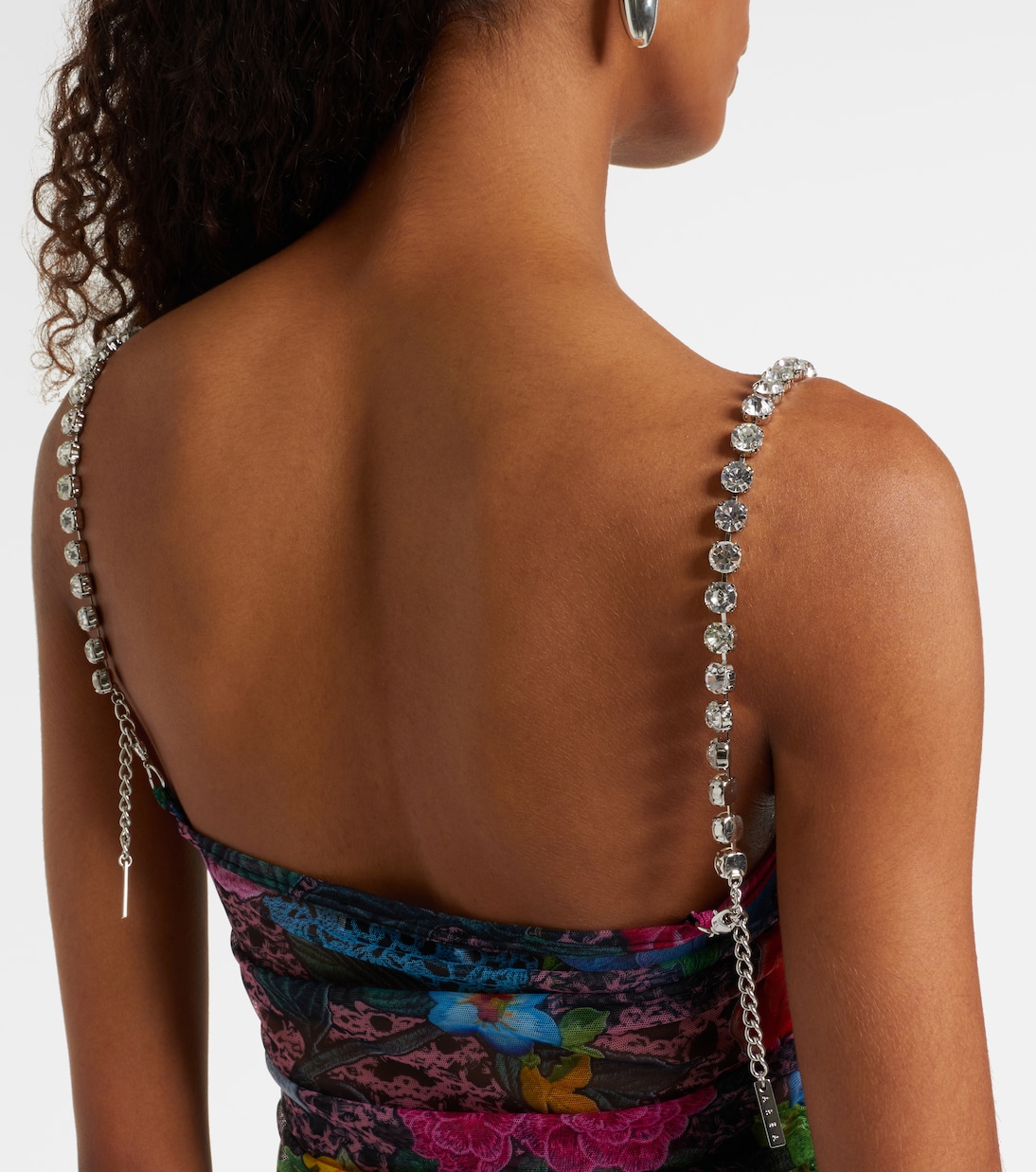 Minikleid aus Tüll mit Kristallen | Area