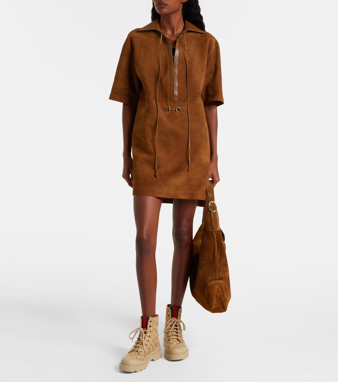 GG Canvas combat boots | Gucci