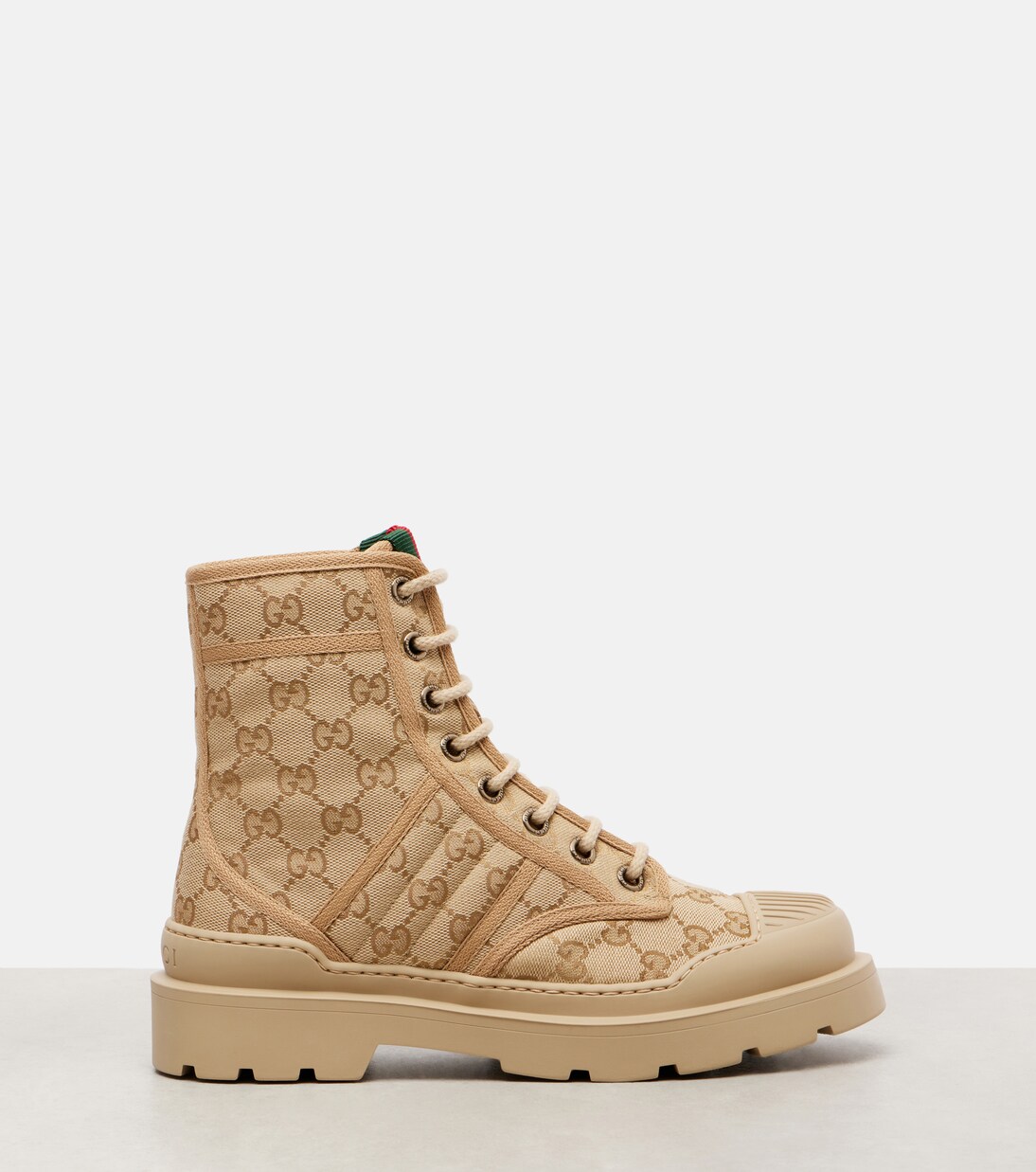 GG Canvas combat boots | Gucci