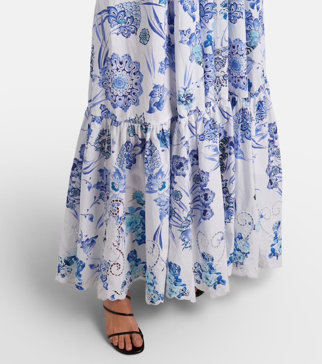 Embellished halterneck cotton poplin maxi dress | Camilla